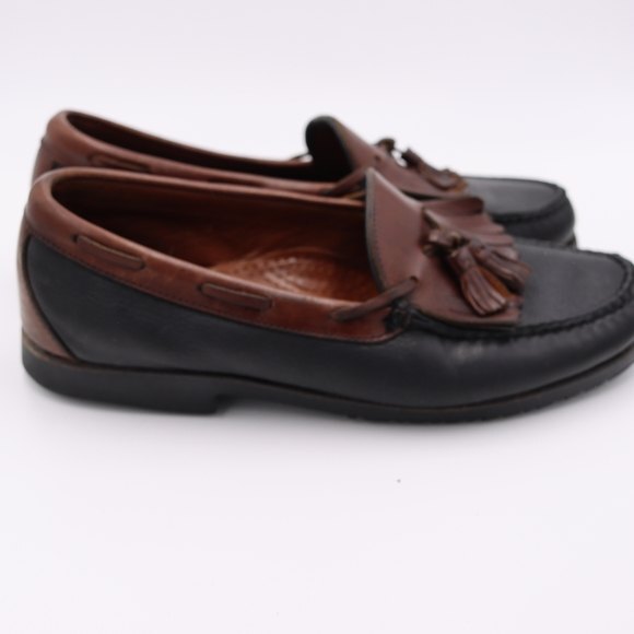 Allen Edmonds Nashua Brown & Black Tassel Loafers Mens 10.5 - Picture 5 of 15